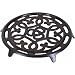 Cast Iron Scrolls Vintage Style Round Rustic French Country Style Trivet, French Import
