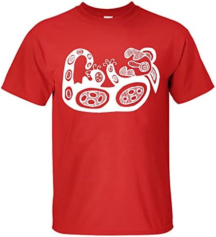 Yourun Men's Aboriginal Cotoon T-shirt red XL