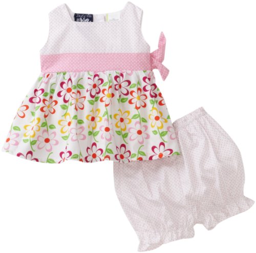 So La Vita Baby-girls Newborn Flower Stem Print 