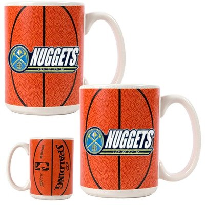 NBA Gameball Coffee Mug 2 Piece Set Team: Nuggets
