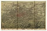 Historic Atlanta, Georgia, c. 1892 (L) Panoramic Map Poster Print Reprint Giclee