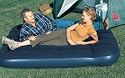 Easy Inflate Flocked Air Bed - Double size with built in pump