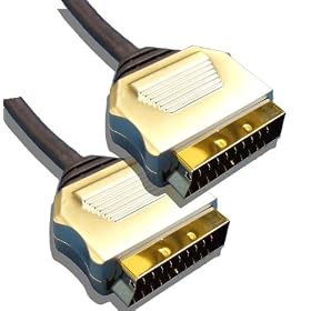 0.5 Metre Metal Plug, Gold Plated, OFC Scart Cable � M Lead