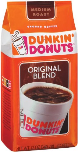 Dunkin’ Donuts Coffee Ground Original, 12-Ounce Packages (Pack of 2)
