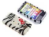 Smile Case Hello Kitty Zebra Bling Rhinestone Crysal Jeweled Diamond Snap o ....