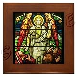 Angel Appearing to the Shepherds on a Framed Tile