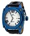 Adee Kaye #AK7271-MIPBU72 Men's Blue IP Stainless Steel White Dial Oversized Quartz Watch
