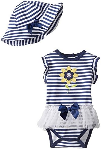 Best Beginnings Baby-Girls Newborn Daisy Tutu Bodysuit, Navy, New Born