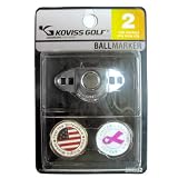 KOVISS GOLF Ball Markers One Shoe Clip send Random Design BM552