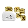 Pop Art Toaster with 4 Design Plates - White (CT8194DGA)