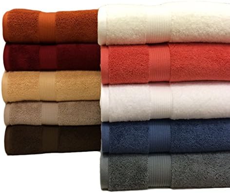 Ultra Soft 600 GSM Plush 100 Percent Egyptian Cotton 6 Piece Towel Set Inludes Two Bath Towels, Two Hand Towels & Two Wash Cloths, Gray Set