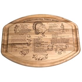 Catskill Craftsmen Grandma's Turkey Wood Cutting Board with Graphics by Catskill Craftsmen