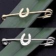 Equestrian Horseshoe Stock Pin