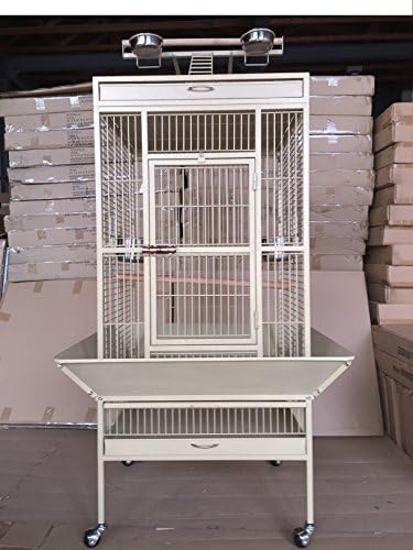 Everila YPT24 Small Bird Parrot Playtop Cage 24"x22"x65" Playtop Conure Cockatiel Amazon Senegal Pionus