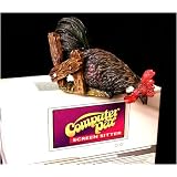Rooster Computer Sitter - With Wood Fence