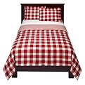 Plaid Comforter Set Red
