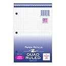 Roaring Spring Ruled Filler Paper with 5x5 Graph Squares, 8.5 x 5.5 Inches, 100 Sheets (20815)