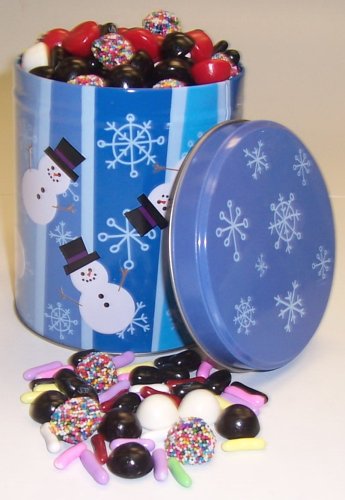 Scott's Cakes Licorice Bridge Mix in a Blue Snowman Can by Scott's Cakes