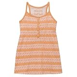 Girls' Mossimo Floral Stripe Henley Tank - Orange