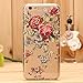 Hundromi iPhone 6S Case,iPhone 6 Case, iPhone 6 6S Plastic Transparent Clear Case Cover Henna Floral Paisley Mandala for iPhone 6/6S(4.7-inch)(Peony)