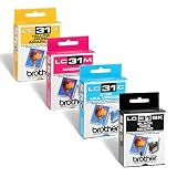 Cheap   4 Pack Brother LC31 OEM Inkjet Combo for Brother ntelliFax 1820C/ MFC 3320C/ 3420C Printers SOLD BY Bestsource Officesupplies