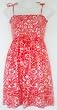 Shoulder Tie Dress/Cover Up in Red/Orange Print