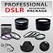 Pro Slr Lens Kit for Canon EOS Rebel Xs (1000d), XSI (450d) Dslr Camera Including Wide Angle Lens, 2x Telephoto Lens, 3pcs Filter Kit, Hard Lens Hood, Lens Cap & Much More