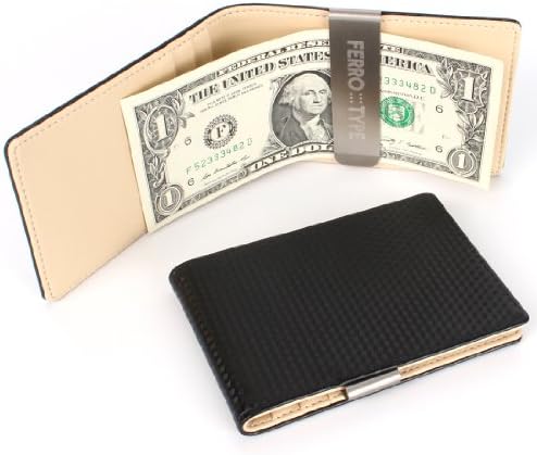 Personalized Carbon Pattern Wallet Money Clip Card Holder Free Engraving Gift