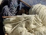 Knitting Needles and Handspun Wool Yarn ...