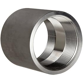 Merit Brass Brand Pipe Fitting, Class 1000, 316 Stainless Steel Coupling, 3/8" NPT Female