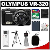 Olympus VR-320 14.0 MP Digital Camera (Black) with 16GB Card + Battery + Ca ....