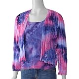 Adi Designs 2-piece Ruffled Cardigan and Tank Set