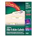 Avery® Yellow File Folder Labels for Laser and Inkjet Printers with  TrueBlock(TM) Technology, 2/3 inches x 3-7/16 inches, Box of 1500 (5966)