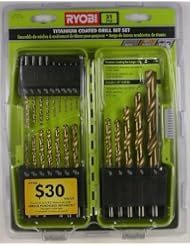 From Amazon.com. Click for details:
 Home Improvement: Ryobi 21 Pcs Titanium Coated Drill Bit Set - Ryobi Home Improvement: Ryobi 21 Pcs Titanium Coated Drill Bit Set - Ryobi