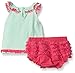 Nannette Baby Girls' Applique Top with Ruffled Diaper Cover Set