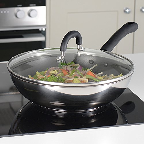 Best Deal ProCook Gourmet Steel Wok & Lid Set 2 Piece with Saute Pan