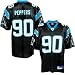 Reebok NFL Equipment Carolina Panthers #90 Julius Peppers Black Replica Football Jersey Image of Reebok NFL Equipment Carolina Panthers #90 Julius Peppers Black Replica Football Jersey