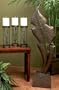 Becca Iron and Glass Hurricane Candleholders