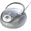 Silver Portable CD Player With AM/FM Tuner