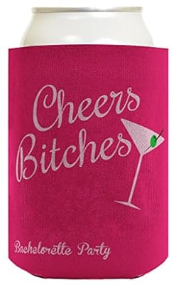 Bachelorette Party Cheers Bitches Multi Pack Can Coolie Drink Coolers Coolies