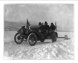 IMAGE OF Historic Print (M): First auto and its crew to go from Dawson to Whitehorse and return