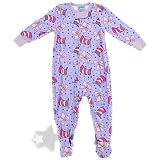 Dr. Seuss Hats and Bows Footed Blanket Sleeper for Baby and Toddler Girls