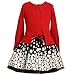 Apparel : Little Girl Fall Clothes RED Dress Cardigan Set BONNIE JEAN Girls 4-6X