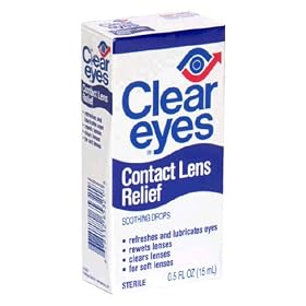 Clear Eyes Contact Lens Relief Soothing Drops, 0.5 fl oz (15 ml)