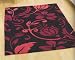 Kitchen & Housewares : Damask Rug (pink/black)  60cm x 110cm
