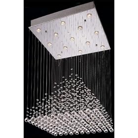 Lite Source LS-19580 Cristallo Crystal Ceiling Lamp, Egypt Crystals