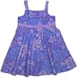 Monstera Garden Empire Bow Hawaiian Aloha Bias Flare Sun Dress - Infant, Toddler, Small Girl Size