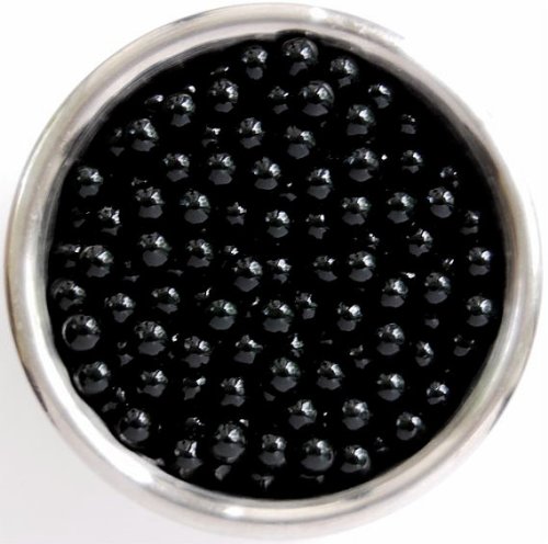 Black Edible Sugar Pearls Dragees Decoration Balls 2 Ounces