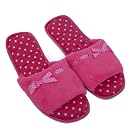 Ladies/Womens Slip-On Open Toe Spot Design Indoor Footwear/Slippers with Bow