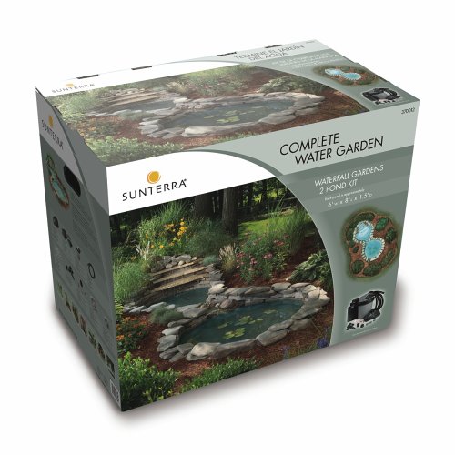 Sunterra 370012 Sunterra Waterfall Gardens Complete Pond Kit, Two Ponds